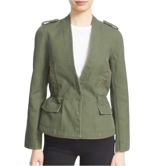Zadig Voltaire Vedam Bis Skull Military Jacket Kaki Size S NEW Jackets & Coats